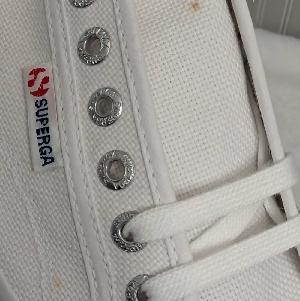 Superga Men's Crisp White Sneakers - Picture 3 of 5